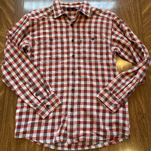 KAVU Other - KAVU Red Flannel Plaid Cotton Long Sleeve Men's Shirt Medium